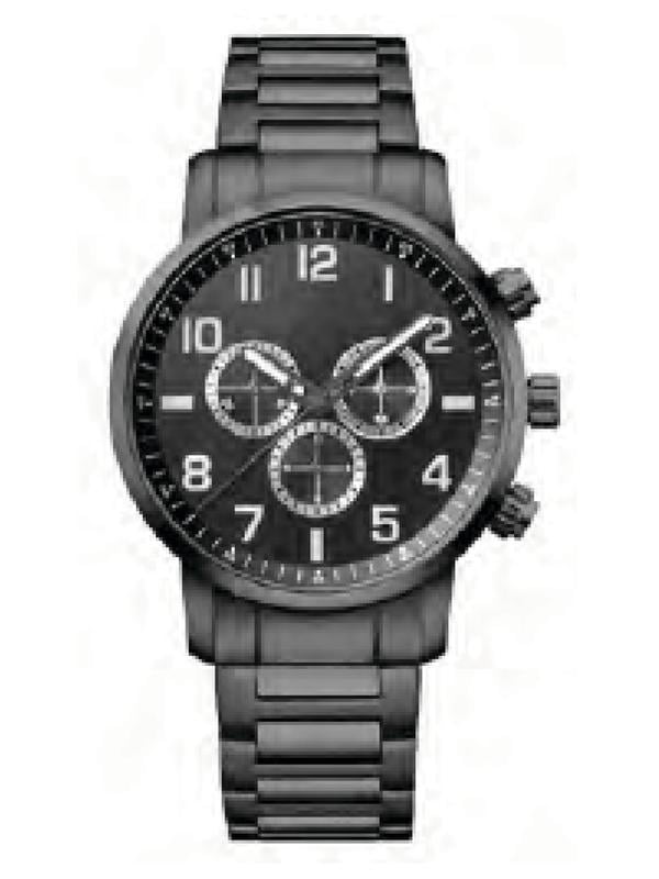 George Men's Adult Gunmetal Round Bracelet Watch with Black George Men's Adult Gunmetal Round Bracelet Watch with Black