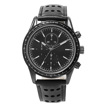 George Men's Digital Watch, Black Round Case, Green Bezel, Positive ...