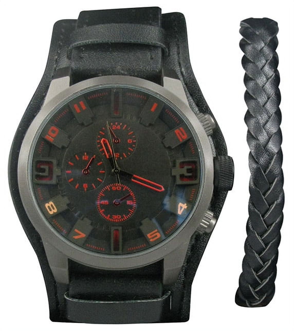 George Men's Analog Cuff Wristwatch with Bracelet Accessory George Men's Analog Cuff Wristwatch with Bracelet Accessory