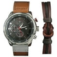 thumbnail image 1 of George Men's Analog Wristwatch with Bracelet Accessory with Imitation Leather Band, 1 of 6