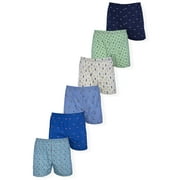 George Men's Assorted Print Boxers, 6-Pack