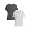 thumbnail image 1 of George Men’s & Big Men's 2-Pack Henley Tee with Short Sleeves, Sizes S-3XL, 1 of 6