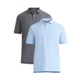 thumbnail image 1 of George Men’s & Big Men’s 2-Pack Pique Polo Shirt, Sizes XS-3XL, 1 of 8
