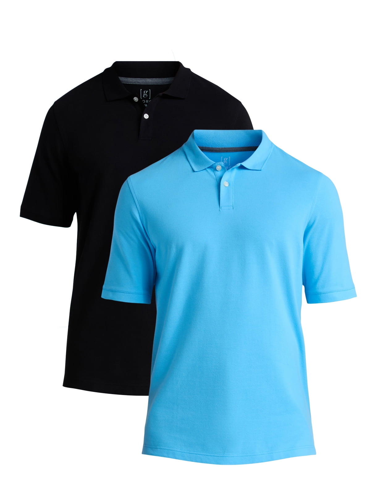 NO COFFEE POLO SHIRT サイズ M George Men's and Big Men's Pique Polo Shirt, Sizes S-3XL