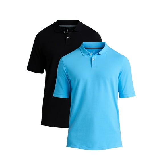 George Men’s & Big Men’s 2-Pack Pique Polo Shirt, Sizes XS-3XL