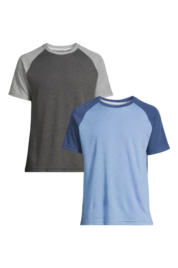 Men's & Big Men's 2-Pack Raglan Sleeve Tee, Sizes S-3XL