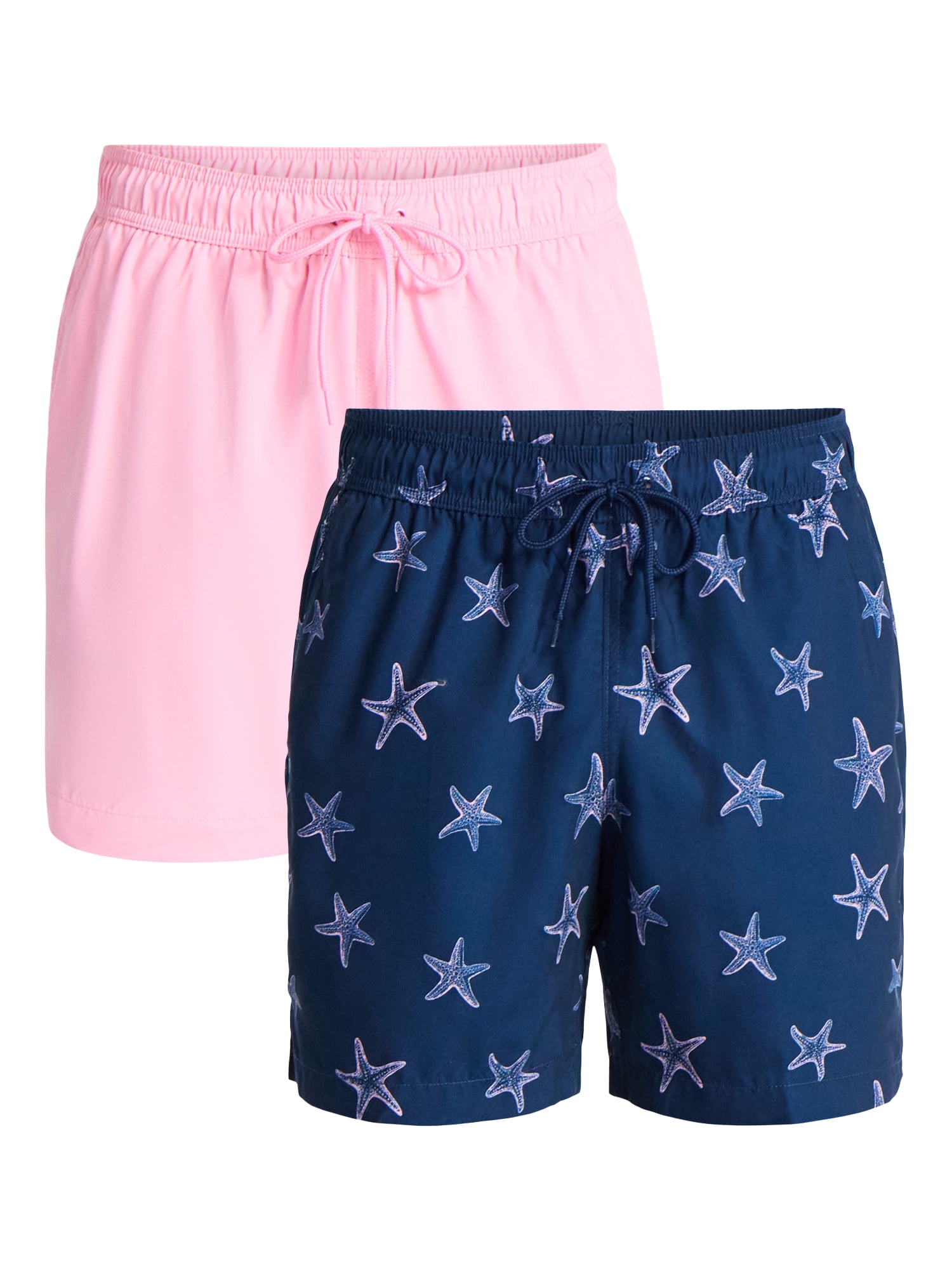 George Men's and Big Men's Swim Trunks, 6'' Inseam, 2-Pack, Sizes S-3XL