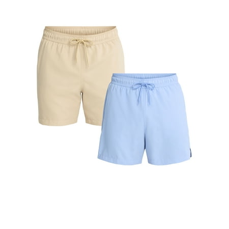 George Men's and Big Men's Swim Trunks, 6'' Inseam, 2-Pack, Sizes S-3XL