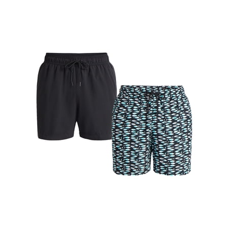 George Men's and Big Men's Swim Trunks, 6'' Inseam, 2-Pack, Sizes S-3XL