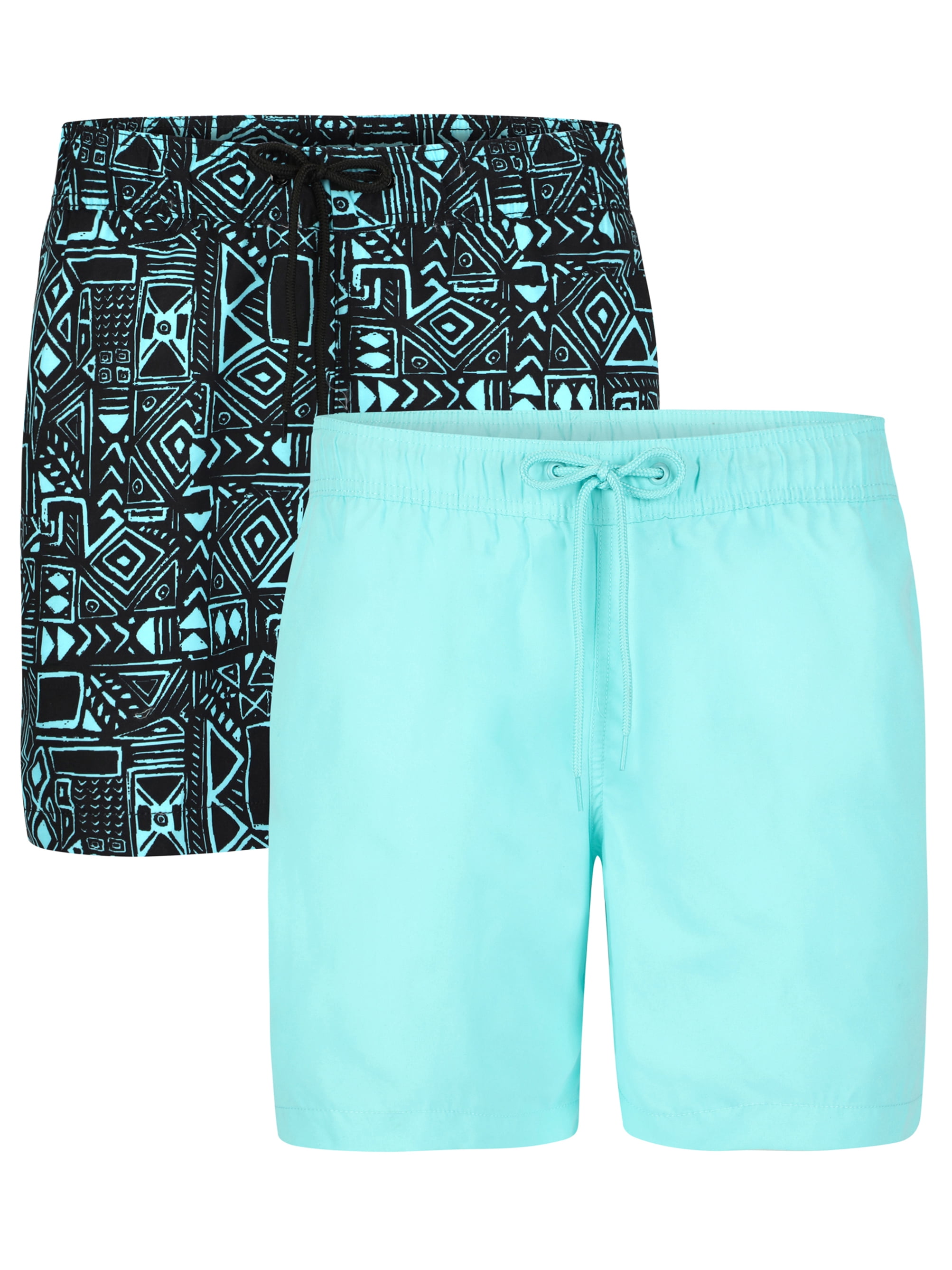 George Men's and Big Men's Swim Trunks, 6'' Inseam, 2-Pack, Sizes S-3XL