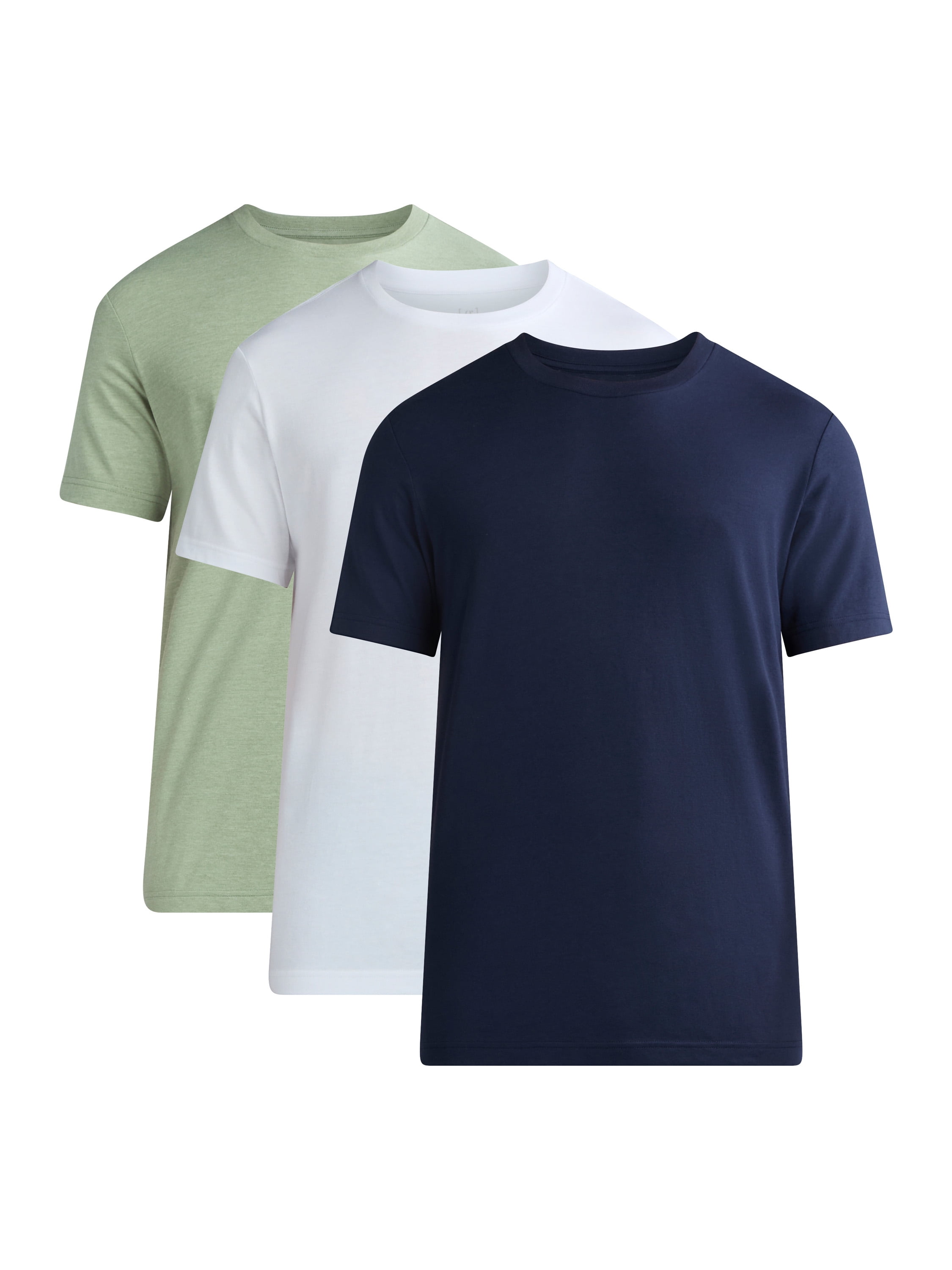 George Men's & Big Men's 3-Pack Crewneck Tee with Short Sleeves, Sizes XS-3XL