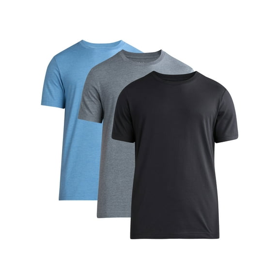 George Men's & Big Men's 3-Pack Crewneck Tee with Short Sleeves, Sizes XS-3XL