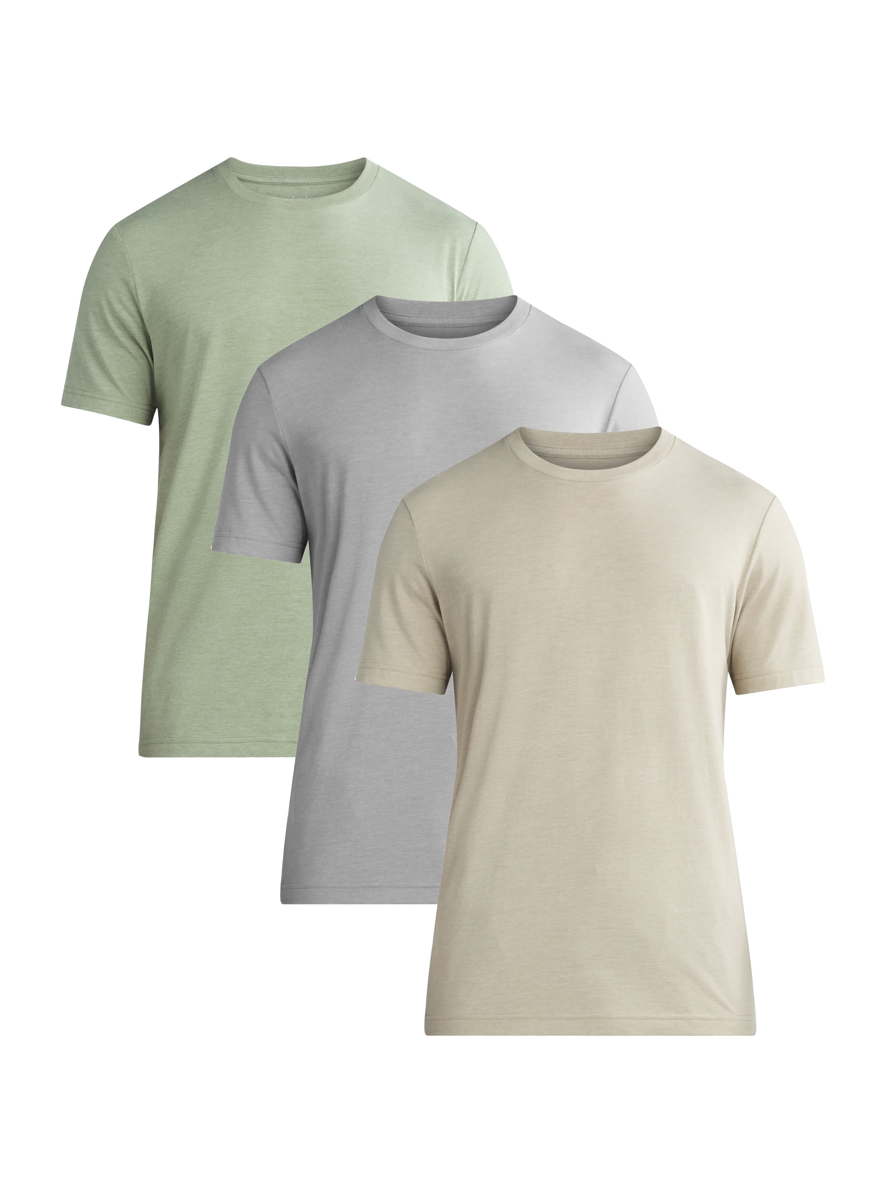 George Men's & Big Men's 3-Pack Crewneck Tee with Short Sleeves, Sizes XS-3XL