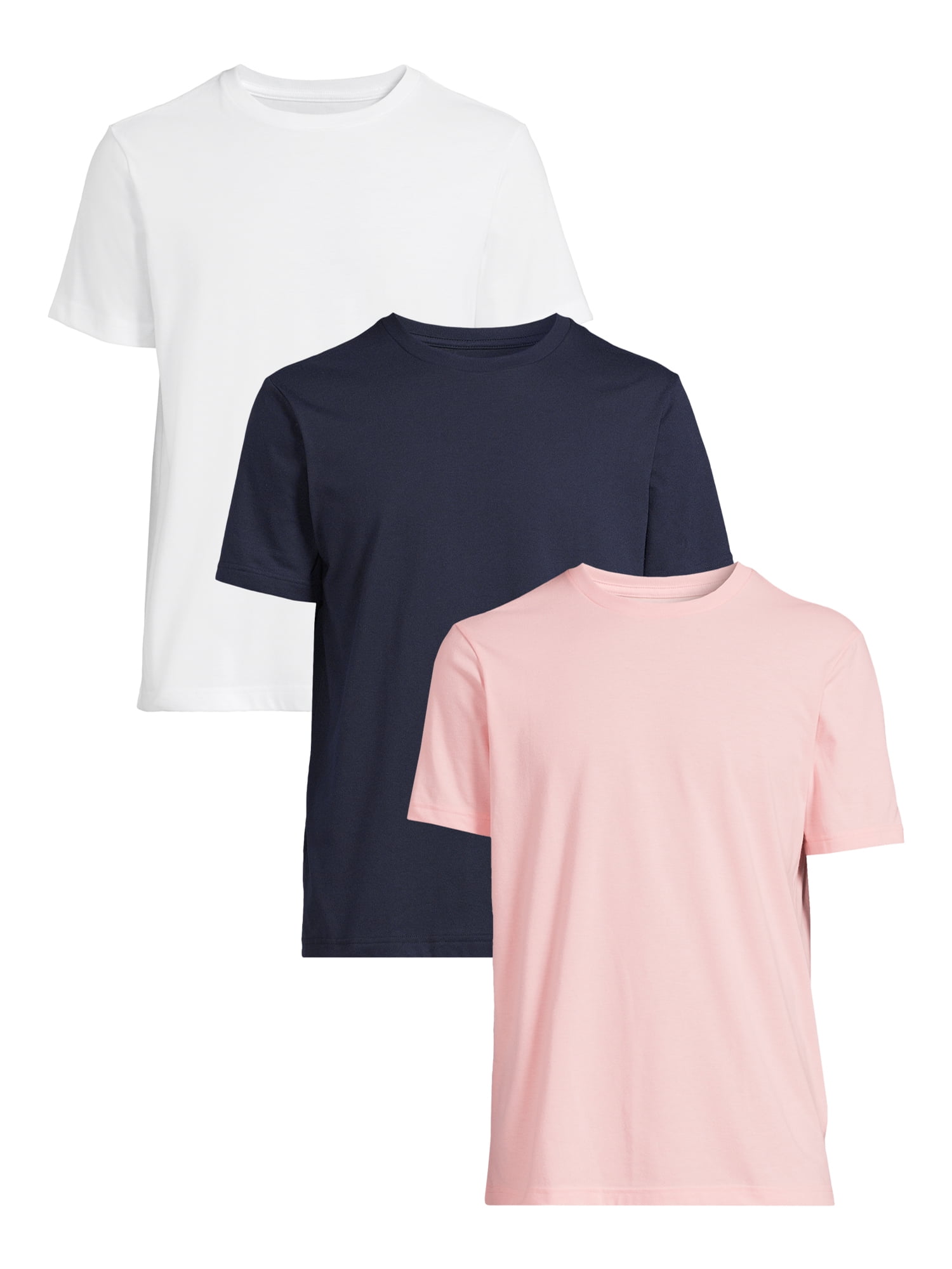 George Men's & Big Men's 3-Pack Crewneck Tee with Short Sleeves, Sizes XS-3XL
