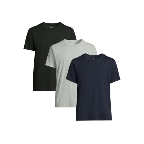 George Men's & Big Men's 3-Pack Crewneck Tee with Short Sleeves, Sizes XS-3XL