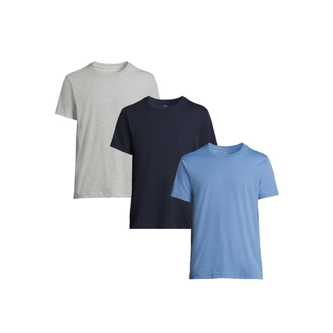 Men's & Big Men's Classic Fit 3-Pack Crewneck Tee with Short Sleeves, Sizes XS-3XL
