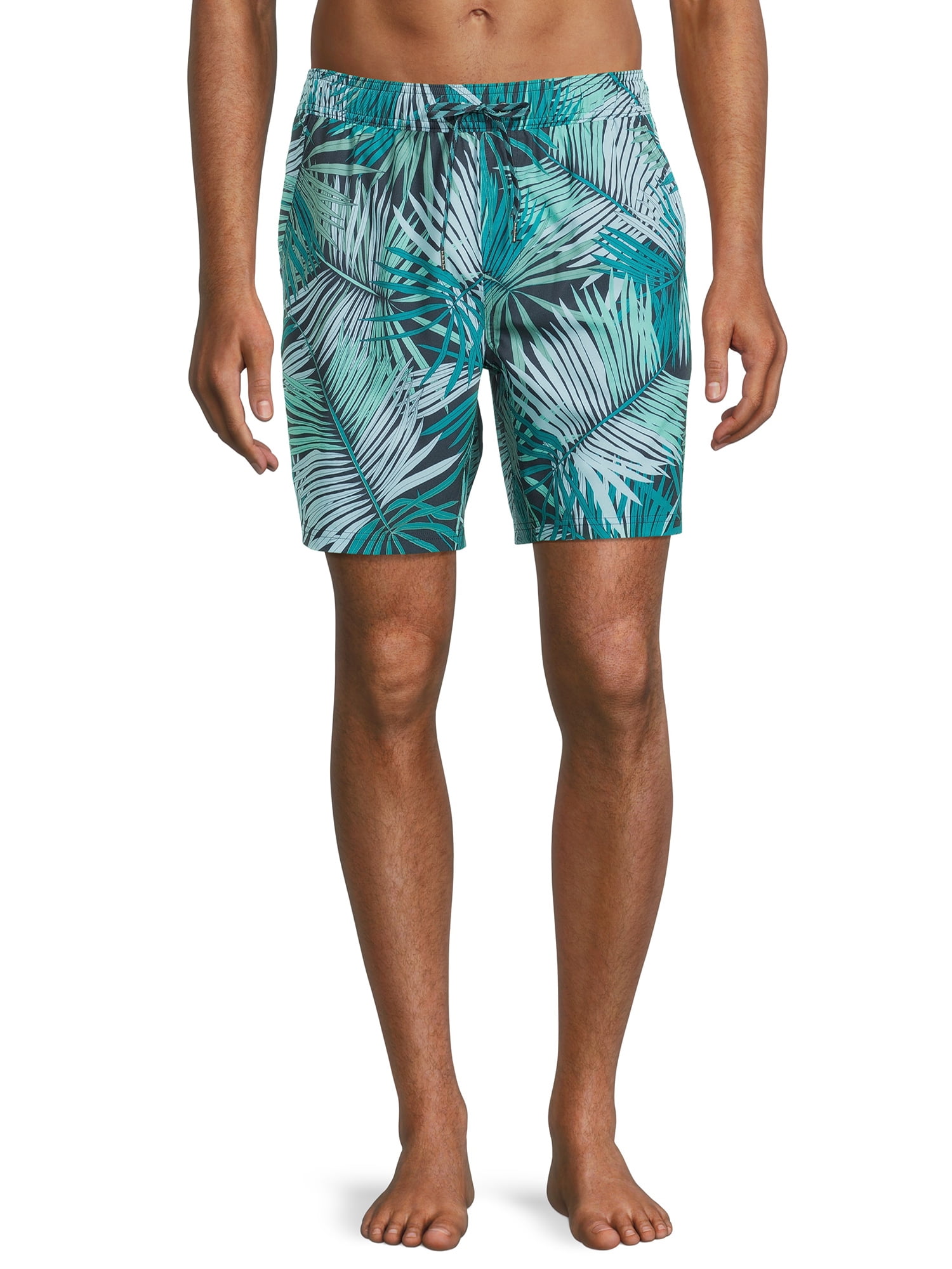 Men's & Big Men's 7" Boxer Brief Lined Swim Trunks with Stretch