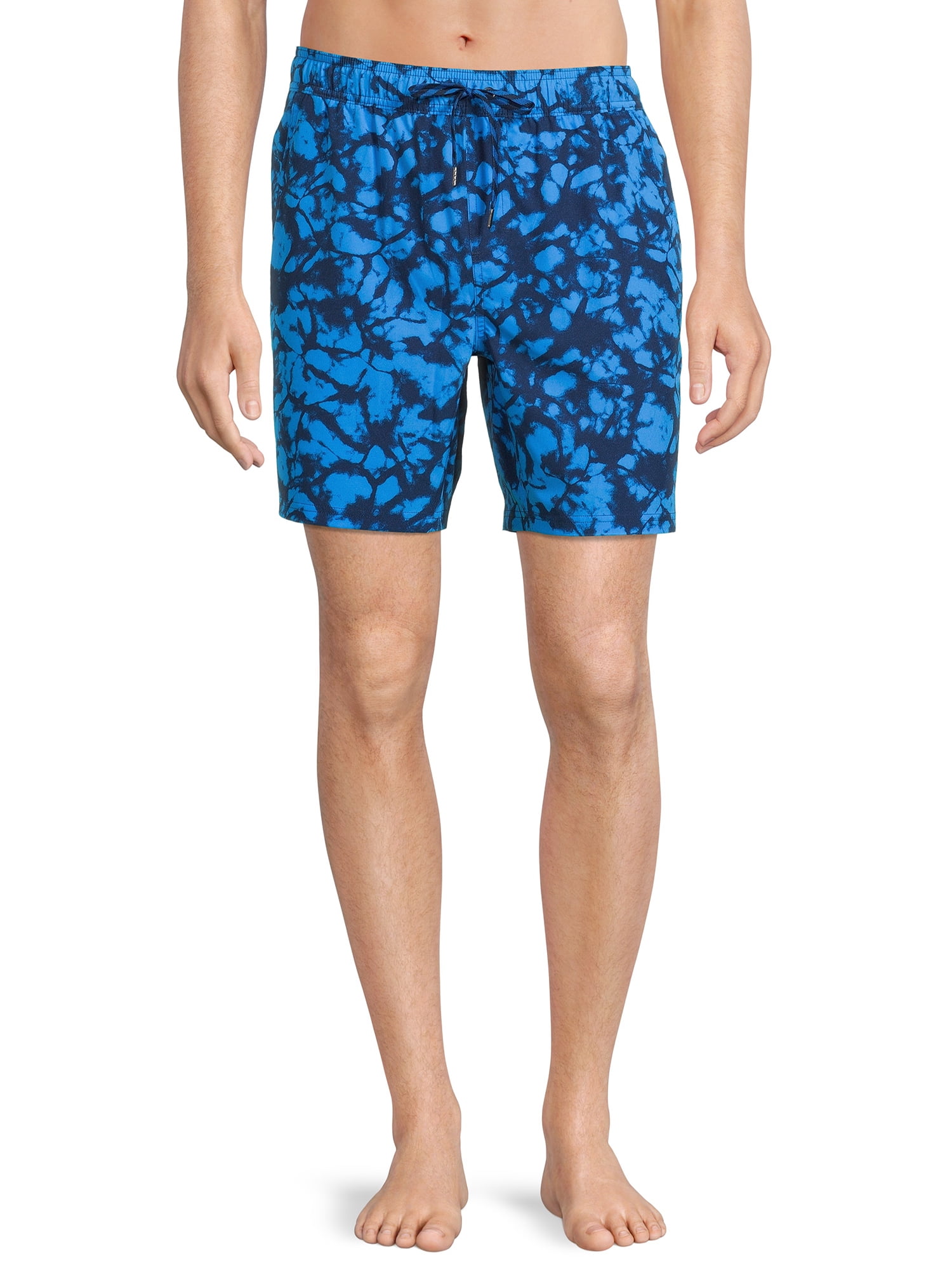 Men's & Big Men's 7" Boxer Brief Lined Swim Trunks with Stretch