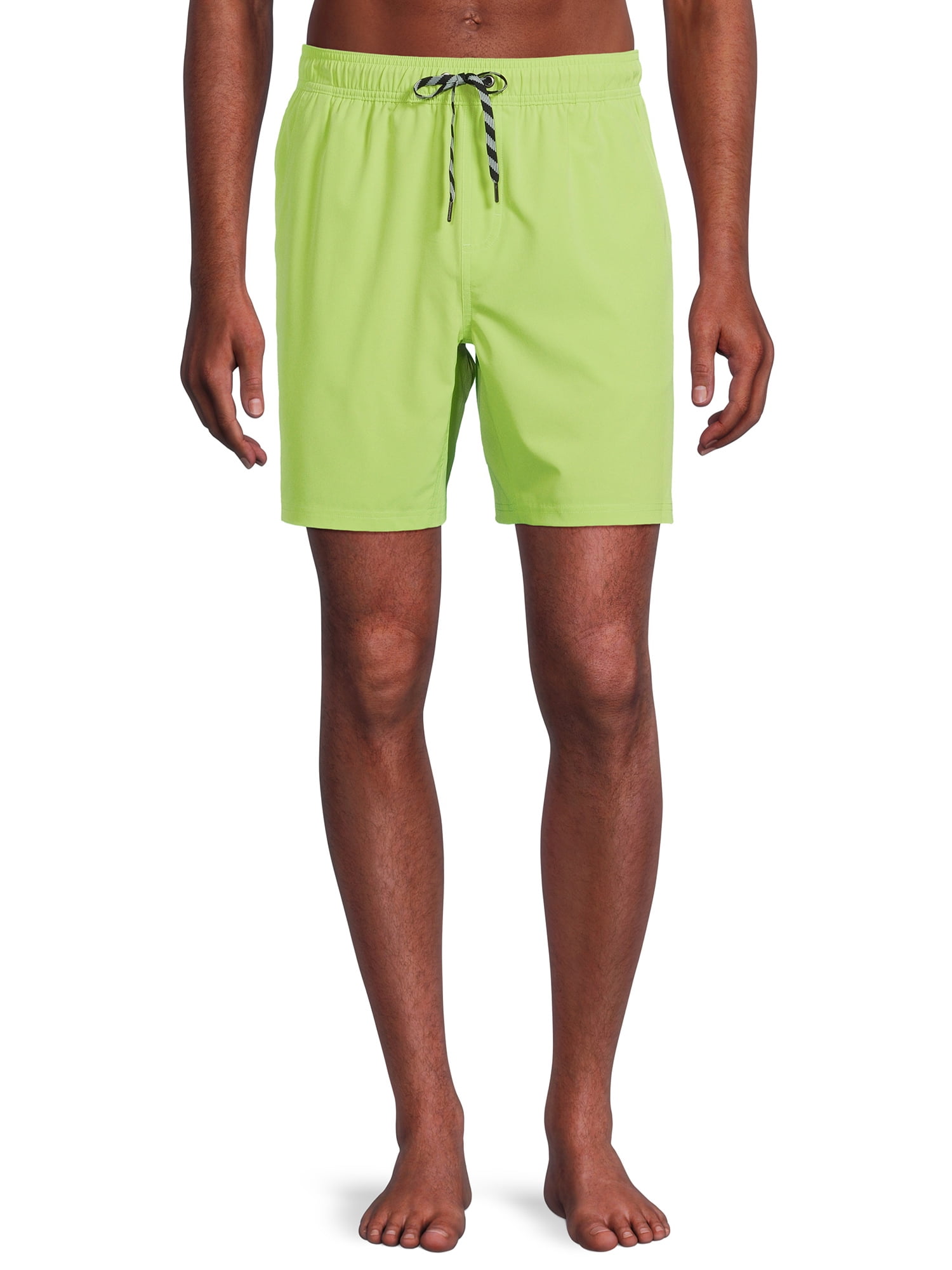 Men's & Big Men's 7" Boxer Brief Lined Swim Trunks with Stretch