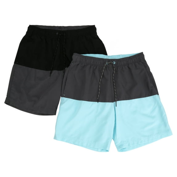 George Men's & Big Men's All Guy 8" Swim Trunks, 2-Pack