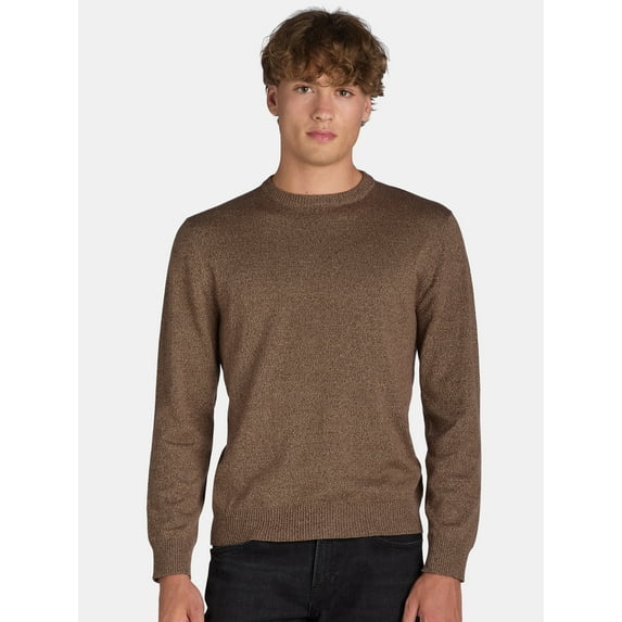 George Men's & Big Men's Allover Marled Crewneck Sweater, Sizes S-3XL
