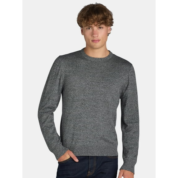 George Men's & Big Men's Allover Marled Crewneck Sweater, Sizes S-3XL