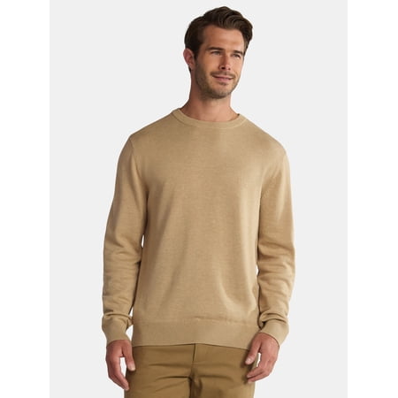George Men's & Big Men's Relaxed Fit Lightweight Crewneck Sweater, Sizes XS-3XL