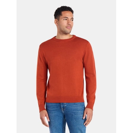 George Men's & Big Men's Relaxed Fit Lightweight Crewneck Sweater, Sizes XS-3XL