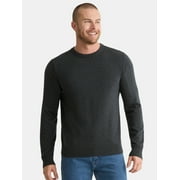 GEORGE Men's and Big Men's Cotton Blend Crewneck Sweater, Lightweight, Sizes XS-3XL