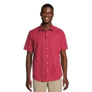 George Men’s & Big Men’s Button-Up Commuter Shirt with Short Sleeves, Sizes S-3XL