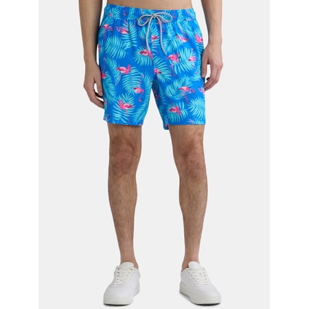 George Men's & Big Men's Compression Lined Swim Trunks, 7" Inseam, Sizes S-3XL