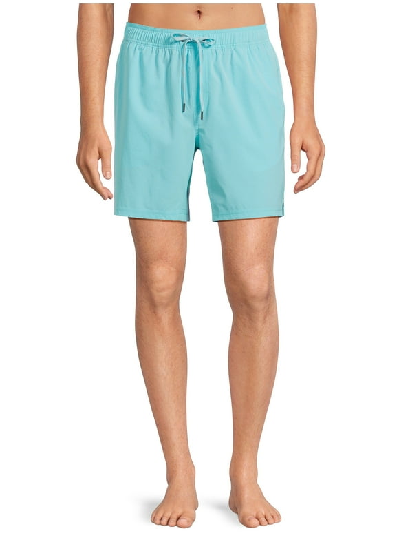 George Men’s & Big Men's Compression Lined Swim Trunks with UPF50+, 7" Inseam, Sizes S-3XL