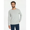 thumbnail image 1 of George Men's & Big Men's Cotton Crewneck T-Shirt with Long Sleeves, Size XS-3XL, 1 of 5