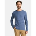 thumbnail image 1 of George Men's & Big Men's Cotton Crewneck T-Shirt with Long Sleeves, Size XS-3XL, 1 of 5