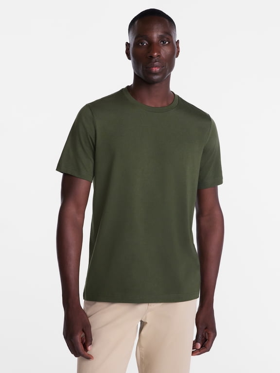 Men's and Big Men's Crewneck Tee with Short Sleeves, Size XS-3XL