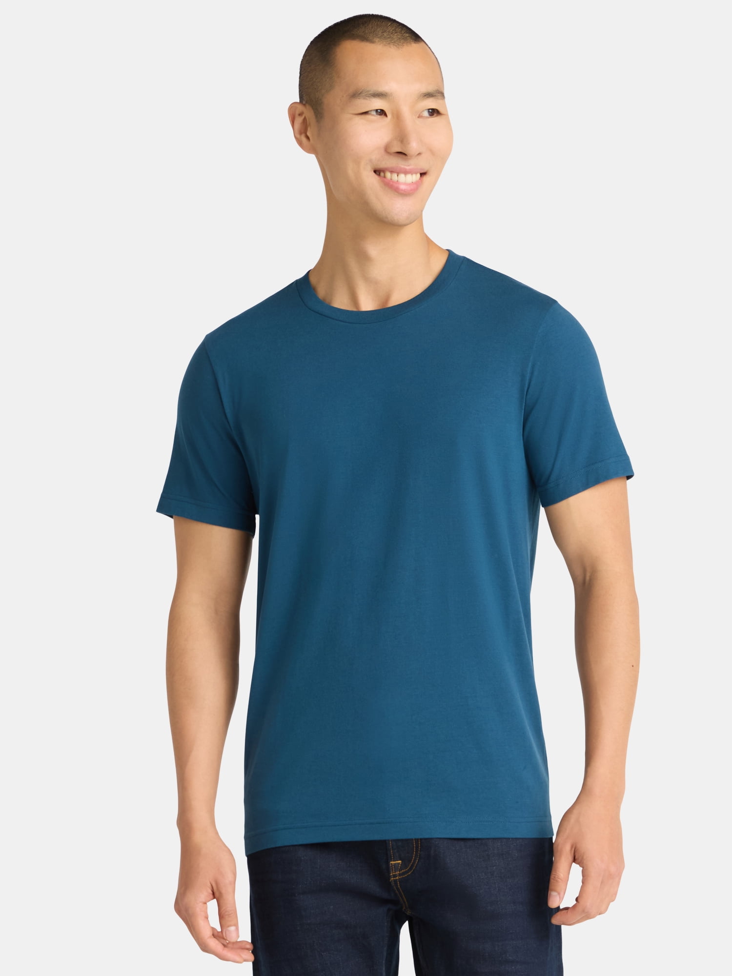 George Men's and Big Men's Crewneck Tee with Short Sleeves, Sizes XS-3XL