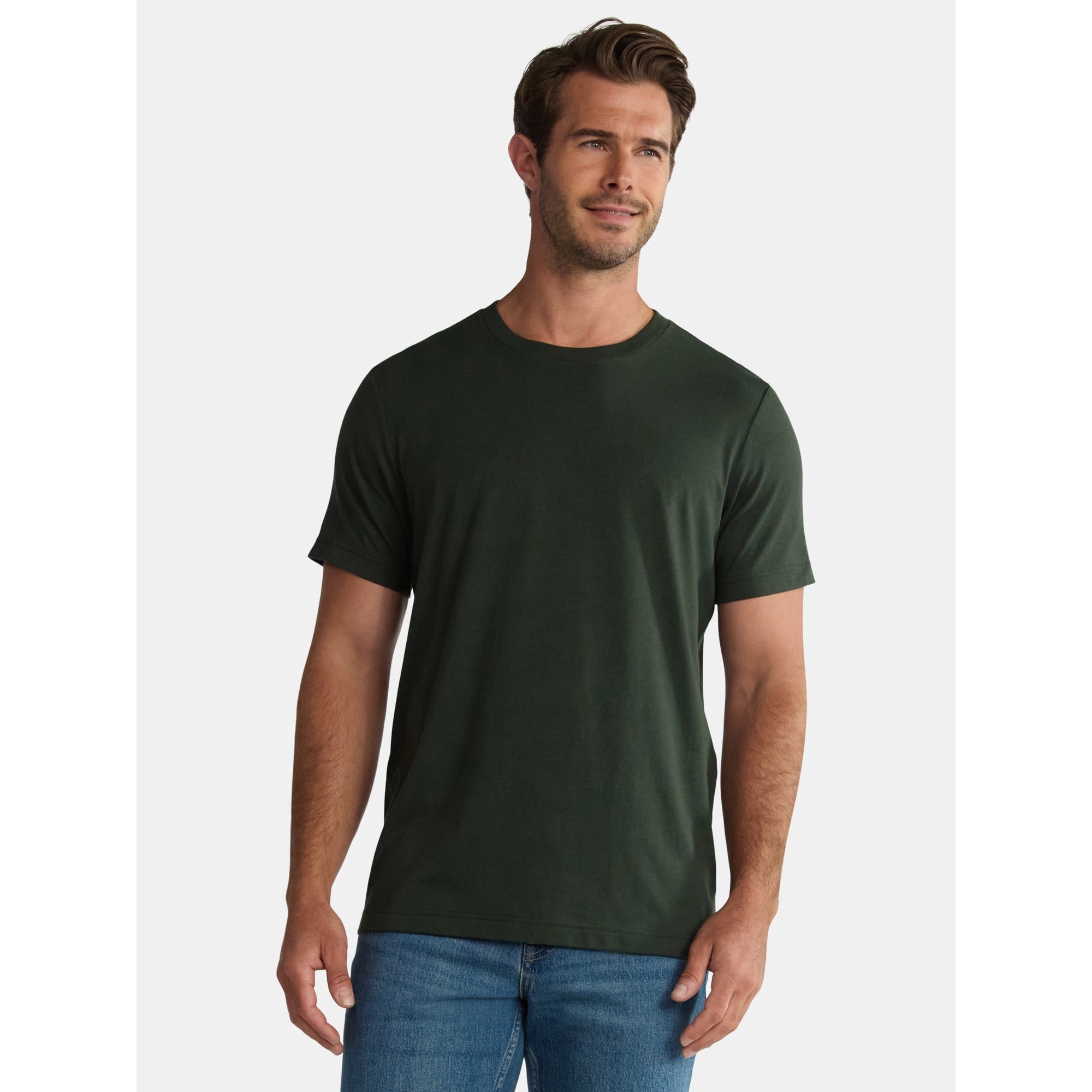 George Men's and Big Men's Classic Fit Crewneck Tee with Short Sleeves, Sizes XS-3XL