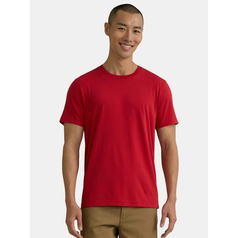 Men's and Big Men's Crewneck Tee with Short Sleeves, Sizes XS-3XL
