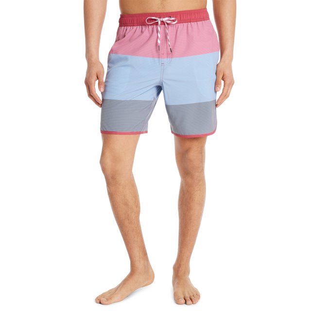Men's & Big Men's Dolphin Hem Swim Trunks with UPF50+, 8" Inseam