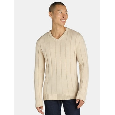 George Men's & Big Men's Drop Needle V-Neck Sweater, Sizes S-3XL
