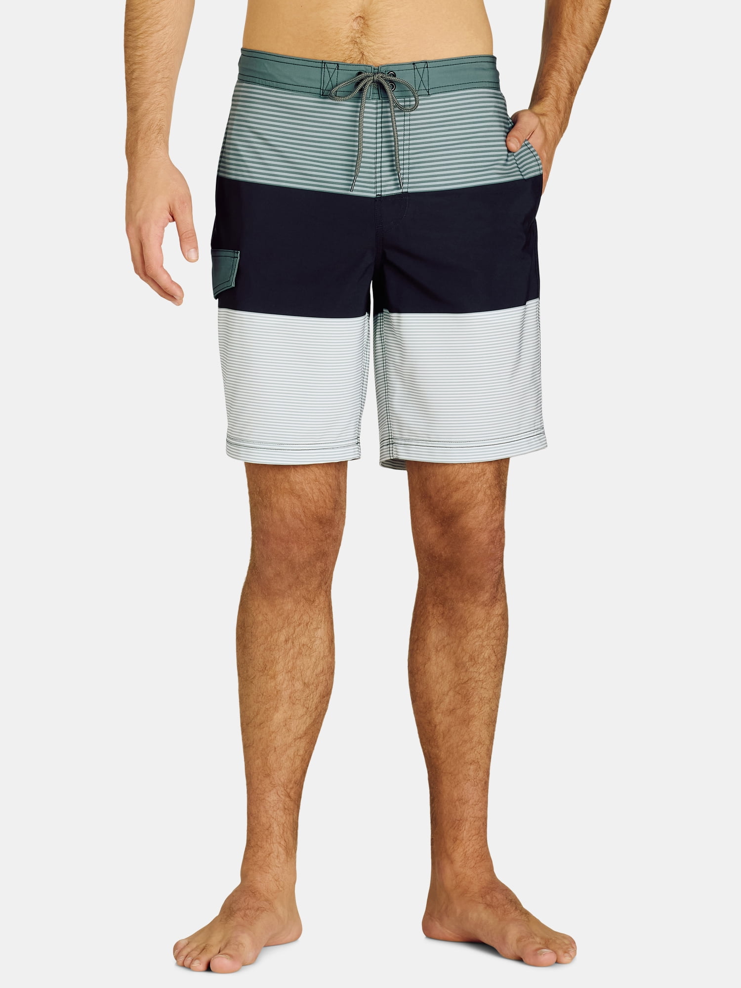 George Men's & Big Men's E-Board Swim Trunks with UPF 50+, 9" Inseam, Sizes S-3XL