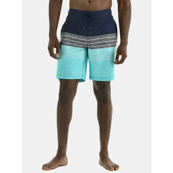 George Men's & Big Men's E-Board Swim Trunks with UPF 50 , 9" Inseam, Sizes S-3XL
