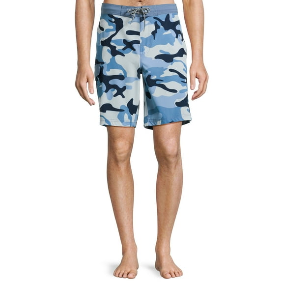 George Men's & Big Men's E-Board Swim Trunks with UPF 50+, 9" Inseam, Sizes S-5XL