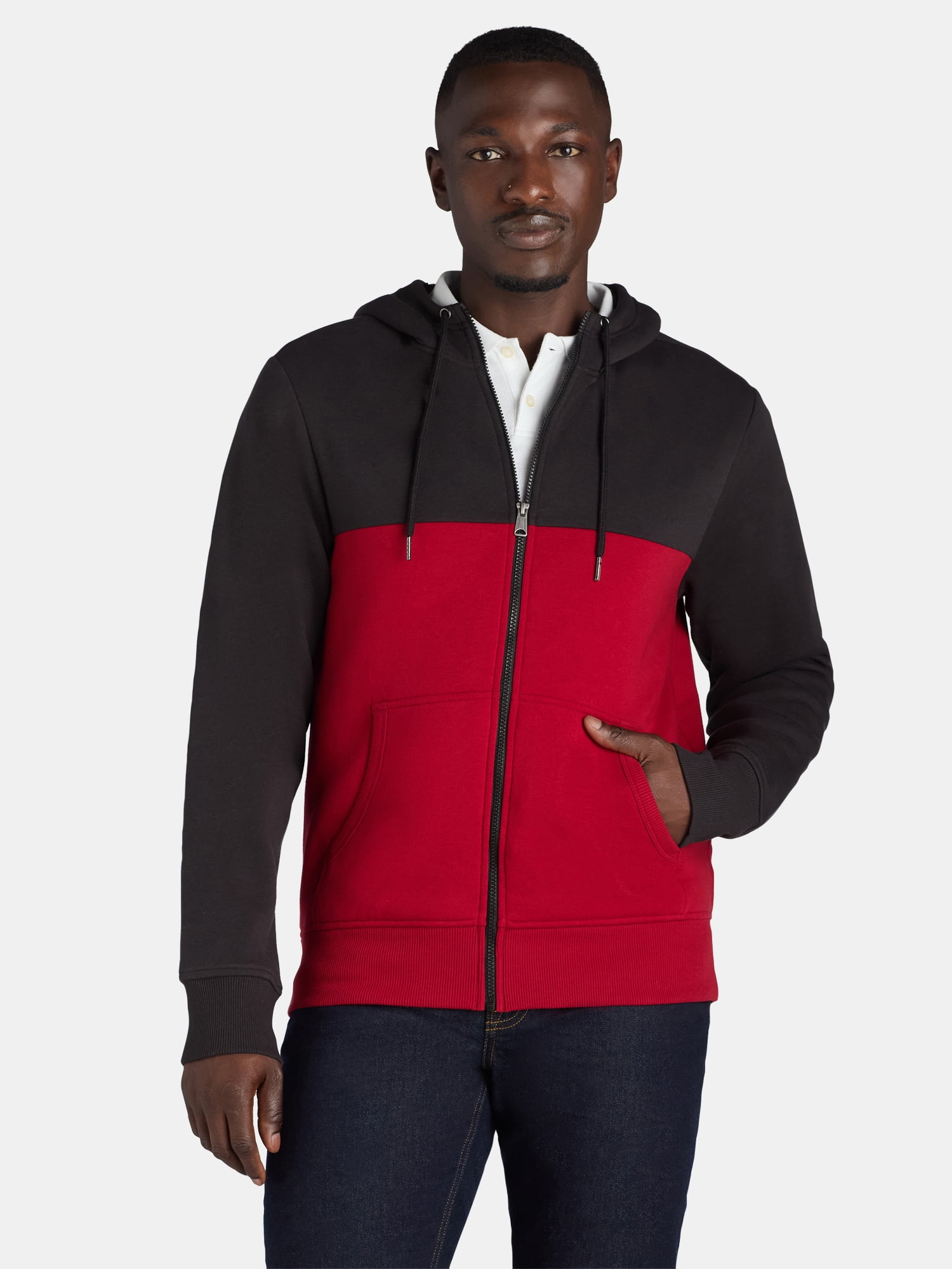 George Men's & Big Men's High Pile Fleece Lined Jacket with Hood, Sizes S-3XL