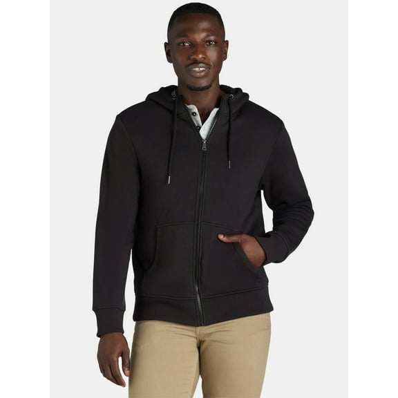 George Men's & Big Men's High Pile Fleece Lined Jacket with Hood, Sizes S-3XL
