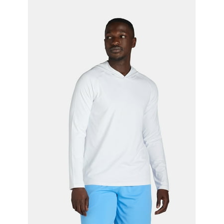 George Men’s & Big Men's Hooded Long Sleeve Sun Shirt with UPF50+, Sizes S-3XL