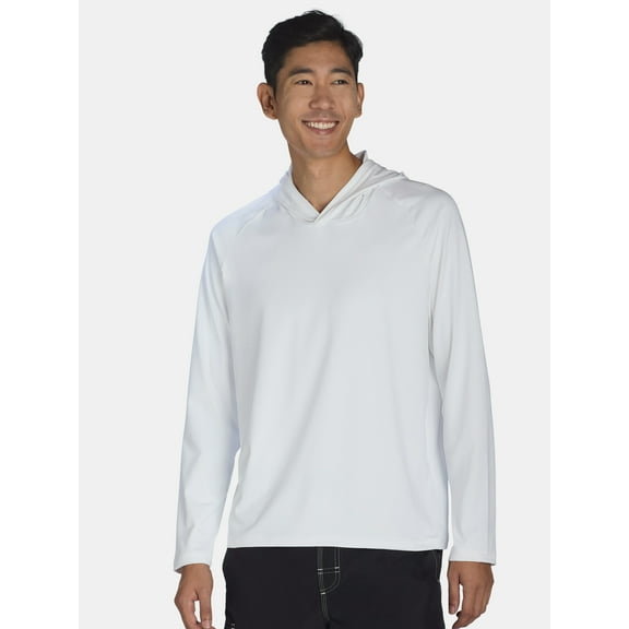 George Men's and Big Men's Hooded Sun Shirt with Long Sleeves, UPF 50 , Sizes S-3XL
