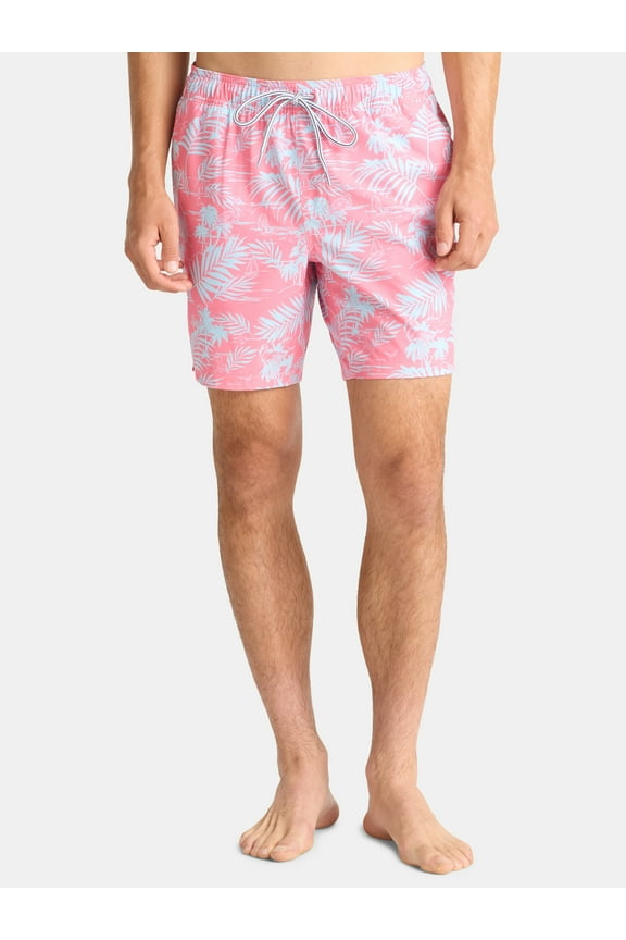 Men's & Big Men's Performance Lined Swim Trunks, 7" Inseam, Sizes S-3XL