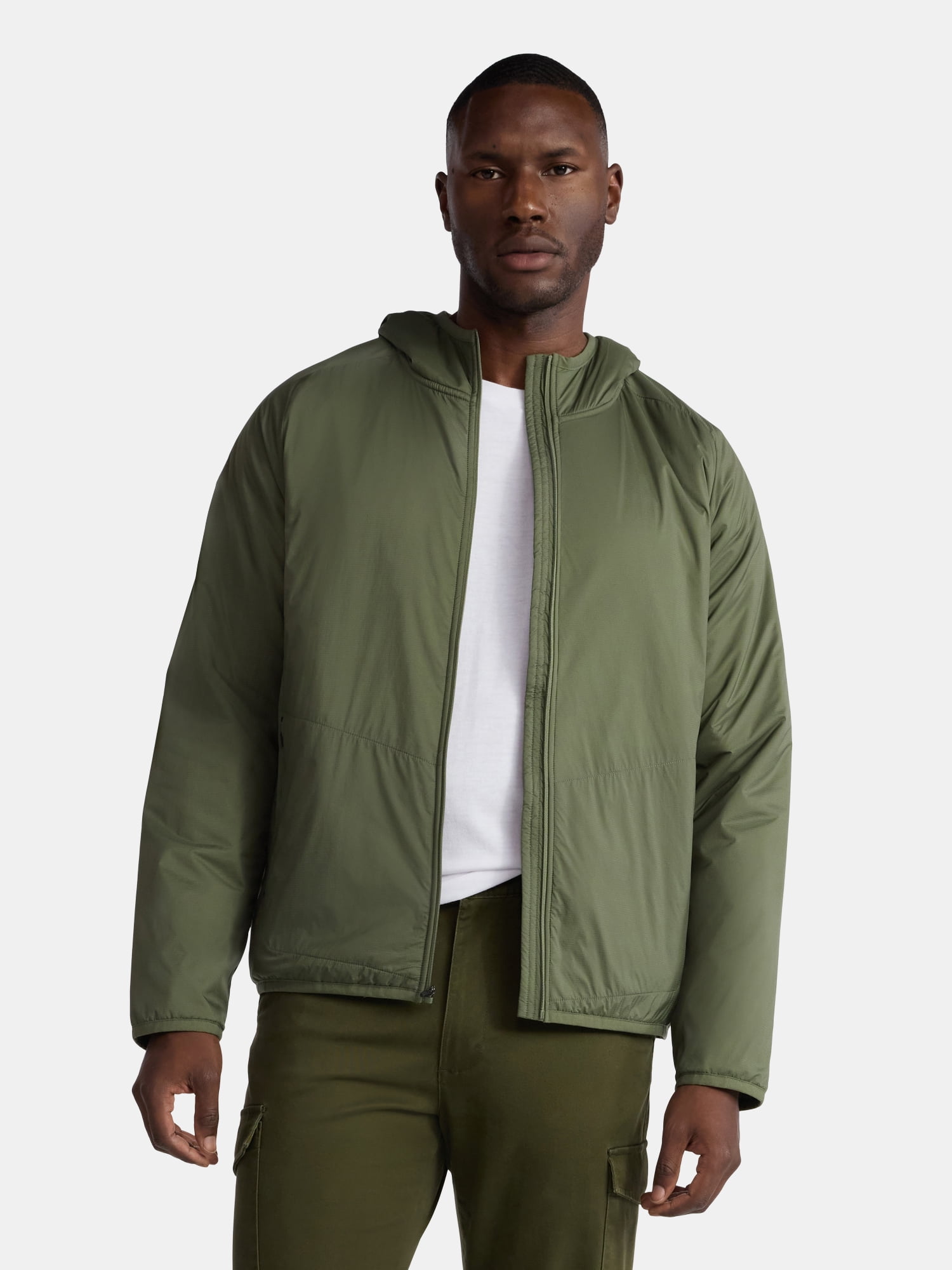 George Men's and Big Men's Lightweight Insulated Hooded Nylon