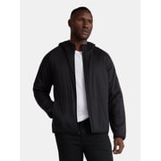 George Men's and Big Men's Lightweight Insulated Hooded Nylon Jacket, Sizes S-3XL